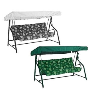 84"x48"x7.1" Garden Swing Chair Canopy Spare Patio Cover Waterproof Replacement - (Color: Green)