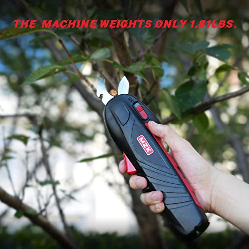 MZK Professional Cordless Electric Pruning Shears 7.2V Battery Powered, Tree Branch Flowering Bushes Trimmers With Safety Protection, Max Reach 16mm [0.63inch] Cutting diammeter