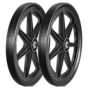 maxauto 20×2.0 rim flat free cart tire assembly for the rubbermaid garden yard cart, 2 pack