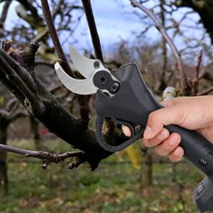 Cordless Electric Pruning Shears Battery Powered Tree Branch Pruner Durable Branches Scissor Tool 35mm Max 4 Gear Adjustable for Gardening Tree