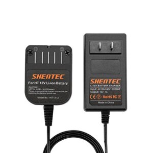 shentec 10.8v-12v li-ion battery charge compatible with hitachi bcl1015 329369 329370 329371 329389 331065 slide-in style batteries (not for ni-mh/ni-cd battery)