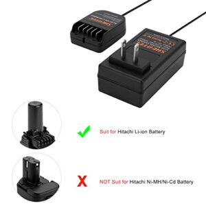 Shentec 10.8V-12V Li-ion Battery Charge Compatible with Hitachi BCL1015 329369 329370 329371 329389 331065 Slide-in Style Batteries (Not for Ni-MH/Ni-Cd Battery)