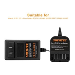 Shentec 10.8V-12V Li-ion Battery Charge Compatible with Hitachi BCL1015 329369 329370 329371 329389 331065 Slide-in Style Batteries (Not for Ni-MH/Ni-Cd Battery)