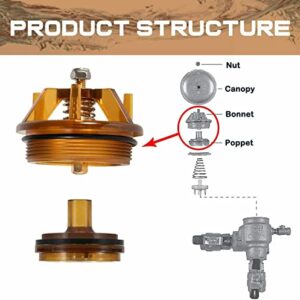 Bonnet and Poppet Repair Kit Fit for FEBCO 765-1 Inch & 1-1/4 Inch Febco Backflow Preventer and Pressure Vacuum Breaker Part #905-212