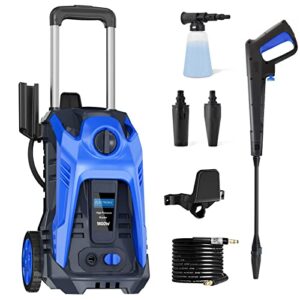electric pressure washer 2.5 gpm high pressure washer pressure washers, 3500 psi power washers electric powered, cleaner with spray gun, brush, and two kind adjustable spray nozzle, blue