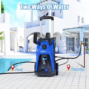 Electric Pressure Washer 2.5 GPM High Pressure Washer Pressure Washers, 3500 PSI Power washers Electric Powered, Cleaner with Spray Gun, Brush, and Two Kind Adjustable Spray Nozzle, Blue