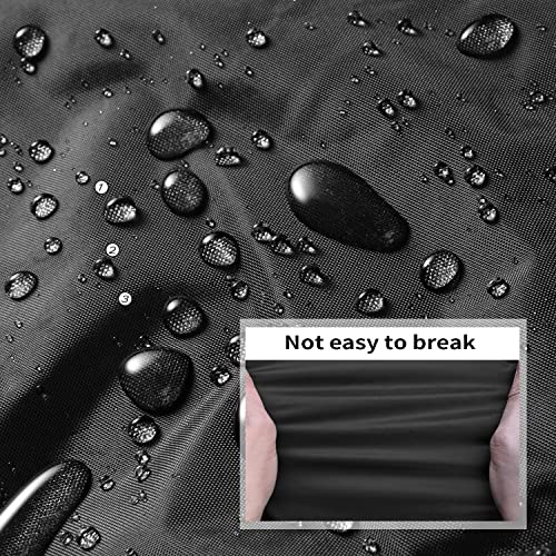 Round Patio Furniture Covers, 100% Waterproof Outdoor Table Chair Set Covers, Anti-Fading Cover for Outdoor Furniture Set, UV Resistant, 96DIAx28H Black