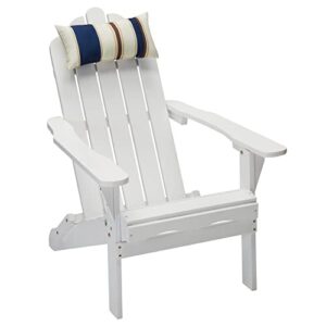 djl white wood folding adirondack chair