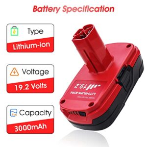 19.2V Lithium Replacement Battery Compatible with Craftsman 19.2 Volt XCP C3 130279005 1323903 11375 130211004 315.115410 315.11485 315.113753 Cordless Power Tools