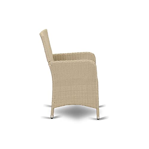 East West Furniture HLUC153V Wicker Patio Chairs