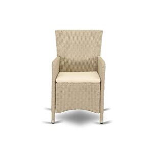 East West Furniture HLUC153V Wicker Patio Chairs