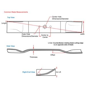 Grasscool 942-04308 Mower Blades for Troy Bilt Pony Bronco Mustang Zero Turn Cub Cade XT1 RZT42 42'' Deck Mower Replace for 942-04308A 742-04312 942-04312 Hi Lift