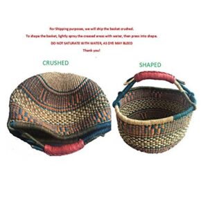 Fair Trade Bolga African Fair Trade Ghana Navy Blue Bolga Baskets (Extra Large: 17"-19" Across))