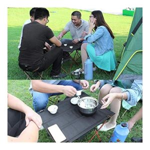 TRENTSNOOK Exquisite Camping Stool Outdoor Table Ultralight Portable Folding Table Camping Picnic Table Outdoor Barbecue Fishing Chairs Folding Desk (Color : Table)