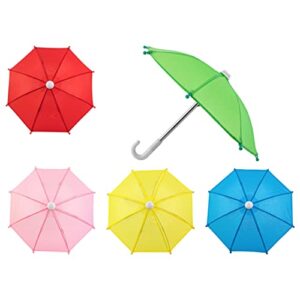 auear, 5 pack colorful mini umbrella cute tiny umbrella small sunny rainy umbrella for photography props home decoration supplies