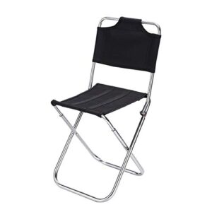 trentsnook exquisite camping stool outdoor multifunctional folding stool backrest fishing chair aluminum patio furniture travel picnic camping (color : light blue)