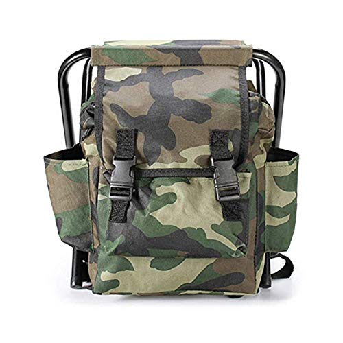 TRENTSNOOK Exquisite Camping Stool Folding Outdoor Fishing Chair Bag Camping Stool Portable Backpack Freezer Insulation Picnic Bag Hiking Seat Table Bag (Color : G271918B)