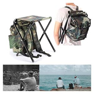 TRENTSNOOK Exquisite Camping Stool Folding Outdoor Fishing Chair Bag Camping Stool Portable Backpack Freezer Insulation Picnic Bag Hiking Seat Table Bag (Color : G271918B)
