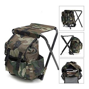 TRENTSNOOK Exquisite Camping Stool Folding Outdoor Fishing Chair Bag Camping Stool Portable Backpack Freezer Insulation Picnic Bag Hiking Seat Table Bag (Color : G271918B)