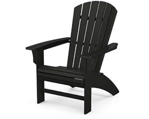trex outdoor furniture yacht club curveback adirondack chair in charcoal black
