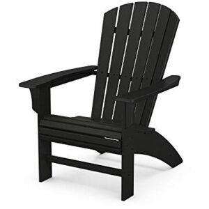 Trex Outdoor Furniture Yacht Club Curveback Adirondack Chair in Charcoal Black