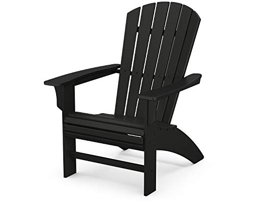 Trex Outdoor Furniture Yacht Club Curveback Adirondack Chair in Charcoal Black