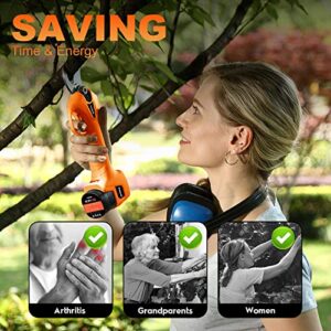 Kebtek® Professional 25V 40MM Electrc Pruning Shears & 16.8V 25MM Electric Pruner Branch Cutter with Brushless Motor