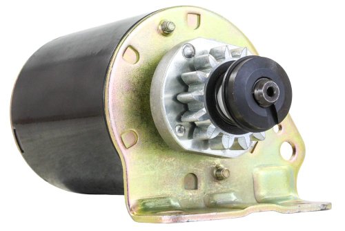 Rareelectrical New Cylinder Starter Motor Compatible With Briggs & Stratton 693551-14 Tooth, Craftsman Lawnmower Steel Flywheel, John Deere LG693551 - Briggs and Stratton Motors for Riding Mowers