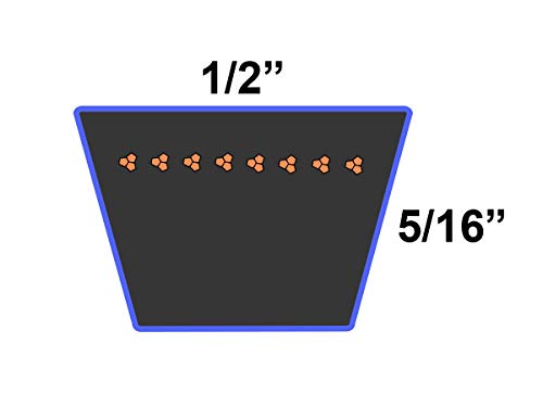 D&D PowerDrive ORB-H-1101 Cub Cadet MTD 754-0461 954-0461 Kevlar Replacement Belt, 1/2" x 78", 4LK Section, Rubber