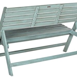 Safavieh Outdoor Collection Luca Ash Grey Folding Bench