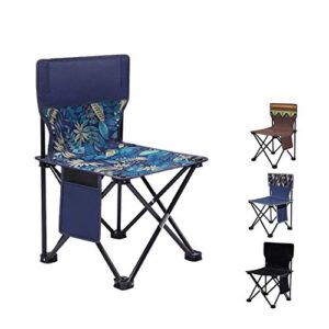 TRENTSNOOK Exquisite Camping Stool Portable Fishing Chair Lightweight Outdoor Camping BBQ Chairs Folding Extended Hiking Garden Ultralight Picnic Seat (Color : Leaves M)