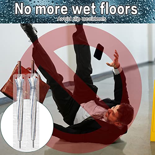 500 Pcs Clear Disposable Wet Umbrella Bags Umbrella Rain Bags Heavy Duty Umbrella Sleeve Big Covers for Wet Umbrellas Keep Church Lobby Floors Dry