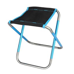 TRENTSNOOK Exquisite Camping Stool Lightweight Portable Folding Chair Alloy Outdoor Barbecue Picnic Camping Fishing Stool Ultra Light Seat Household Small Bench (Color : Blue)
