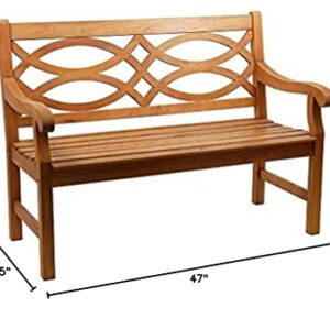 Achla Designs 4-Foot Hennell Garden Bench, Natural