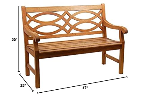 Achla Designs 4-Foot Hennell Garden Bench, Natural