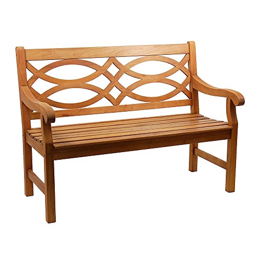 Achla Designs 4-Foot Hennell Garden Bench, Natural