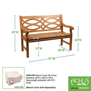 Achla Designs 4-Foot Hennell Garden Bench, Natural