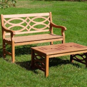 Achla Designs 4-Foot Hennell Garden Bench, Natural