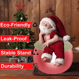 Ccinnoe Inflatable Illuminated LED Ottoman, LED Air Ottoman, Blow Up LED Lights Chair, Lazy Couch with LED Light Mood Lamp for Party, Yard, Indoor Rooms