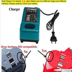 NI-CD NI-MH Battery Charger for Makita PA14 1822 1220 1222 1233S Battery 9.6V-18V Replacement Power Tool Battery