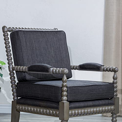 DTY Indoor Living Silverthorne Spindle Chair, Weathered Gray, Charcoal