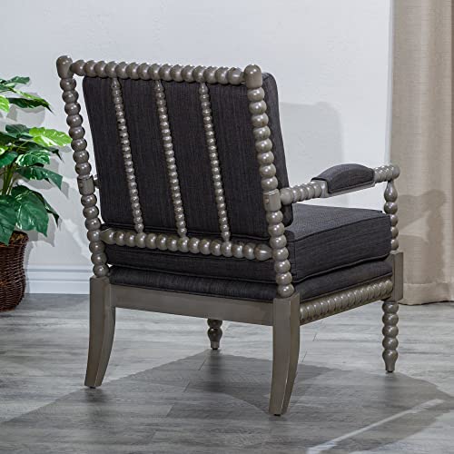 DTY Indoor Living Silverthorne Spindle Chair, Weathered Gray, Charcoal