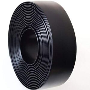 Black 2" Wide 20' Length Chair Vinyl Strap Strapping for Patio Lawn Garden Outdoor Furniture Matte Finish Color