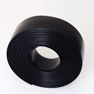 Black 2" Wide 20' Length Chair Vinyl Strap Strapping for Patio Lawn Garden Outdoor Furniture Matte Finish Color