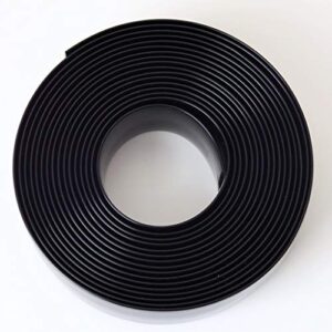 Black 2" Wide 20' Length Chair Vinyl Strap Strapping for Patio Lawn Garden Outdoor Furniture Matte Finish Color