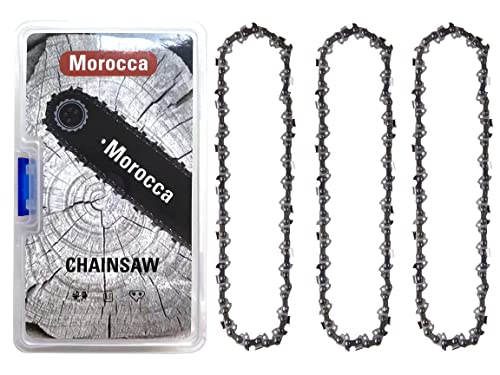 Morocca 3 Pack 8" Replacement Chainsaw Saw Chain for DeWalt DCPS620 DCPS620B DCPS620M1 20V MAX XR Li-Ion Pole Saw Pole Saw 34DL 043…