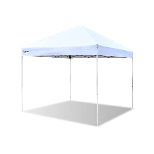 Outmotd 10ft x 10ft Slant Leg pop up Tent with Carrybag, Ground Stakes, Ropes, Outdoor Canopies Instant Party Gazebo