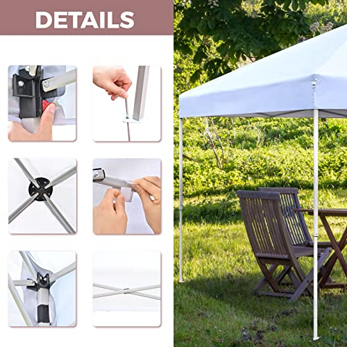 Outmotd 10ft x 10ft Slant Leg pop up Tent with Carrybag, Ground Stakes, Ropes, Outdoor Canopies Instant Party Gazebo