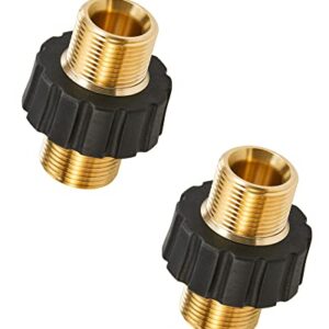FIXFANS Pressure Washer Adapter Set, M22-14mm Male Fitting to M22-14mm Male Swivel, 5000PSI Pressure Washer Hose Thread Kit