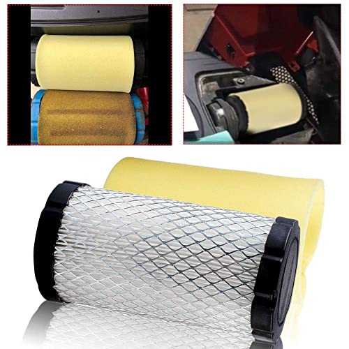 HIFROM 793569 793685 Air Filter/Pre Filter 696854 Oil Filter with 493629 Fuel Filter Kit Replacement for Intek Series 20-21 Gross HP Lawn Mower Tractor